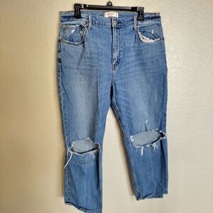 Abercrombie & fitch the ankle straight ultra high rise jeans sz 33/16 petite